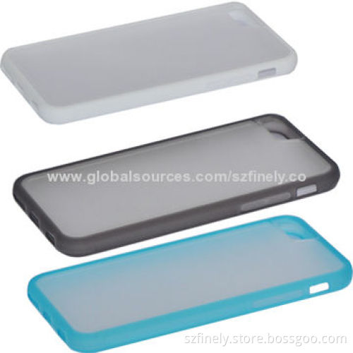 PC and TPU Mobile Phone Case for iPhone 6， Double Injection, Clear PC and TPU Case